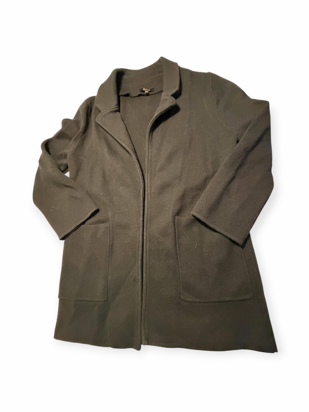 Quince 100% Cotton Classic Black Women's Tailored Open Front Blazer Coat XS - Picture 7 of 14